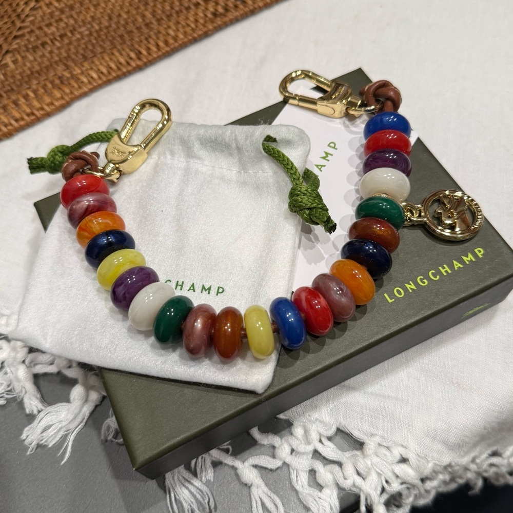 Longchamp Multicolor Beaded Bag Charm